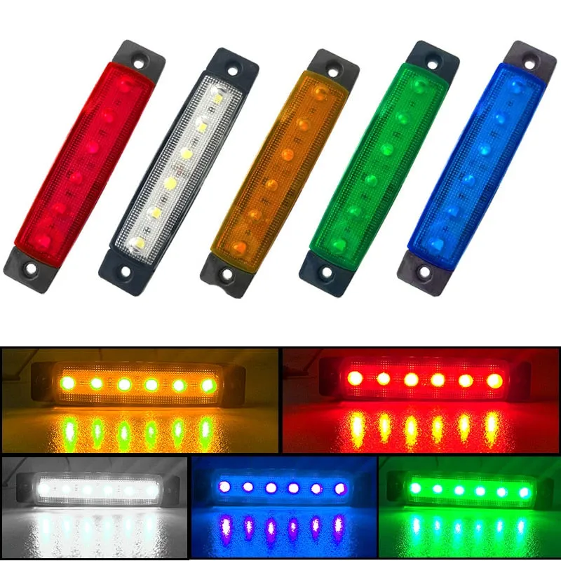 10Pcs Truck Trailer Side Marker Indicators light Car Signal Brake Rear Warning Tail Light LED 12V 24V Warning Lamp