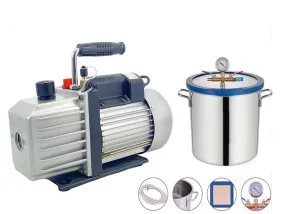 12L Degassing Vacuum Chamber Pump Remove Air/Bubble From Resin And Silicone Systems