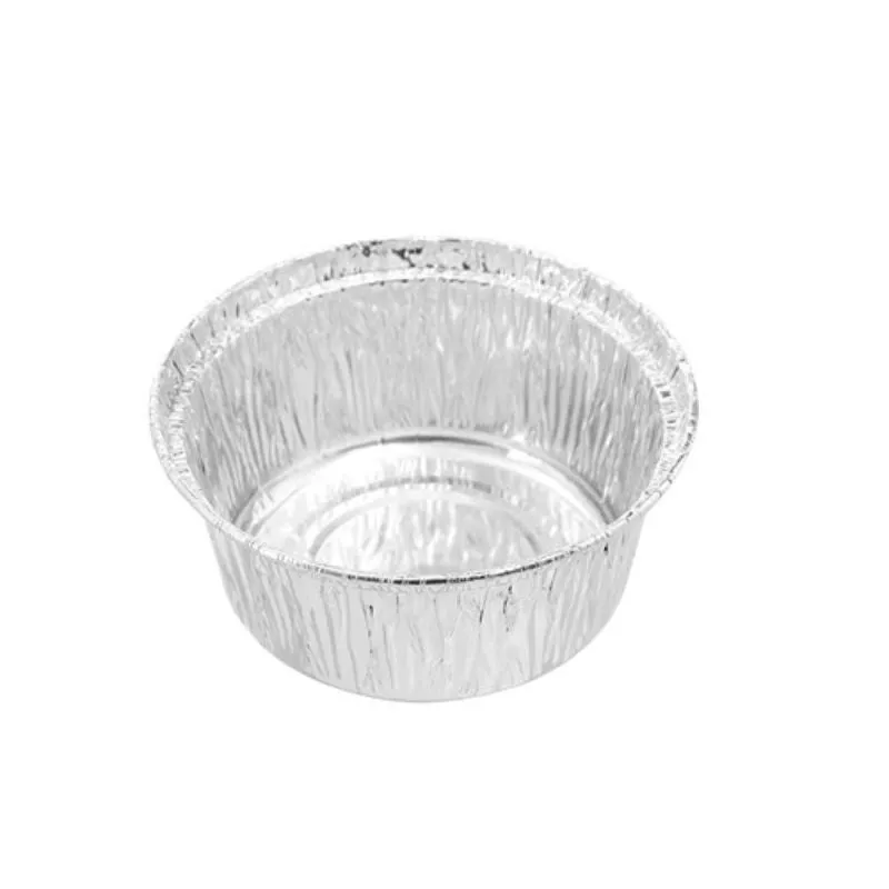 15 Pack Round Foil Baking Cup with Plastic Lid - 8.5cm