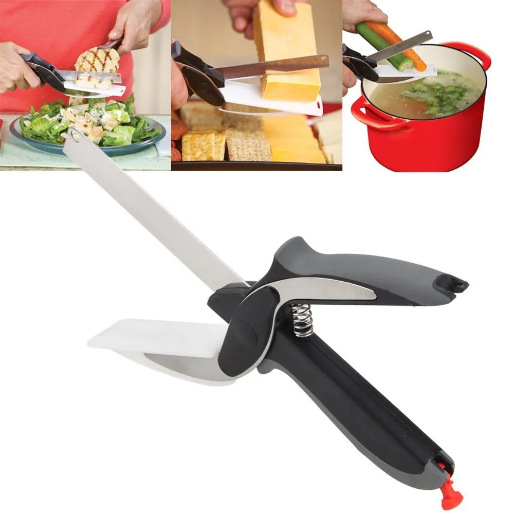 2 in 1 Cutting Board Shaped Kitchen Scissors