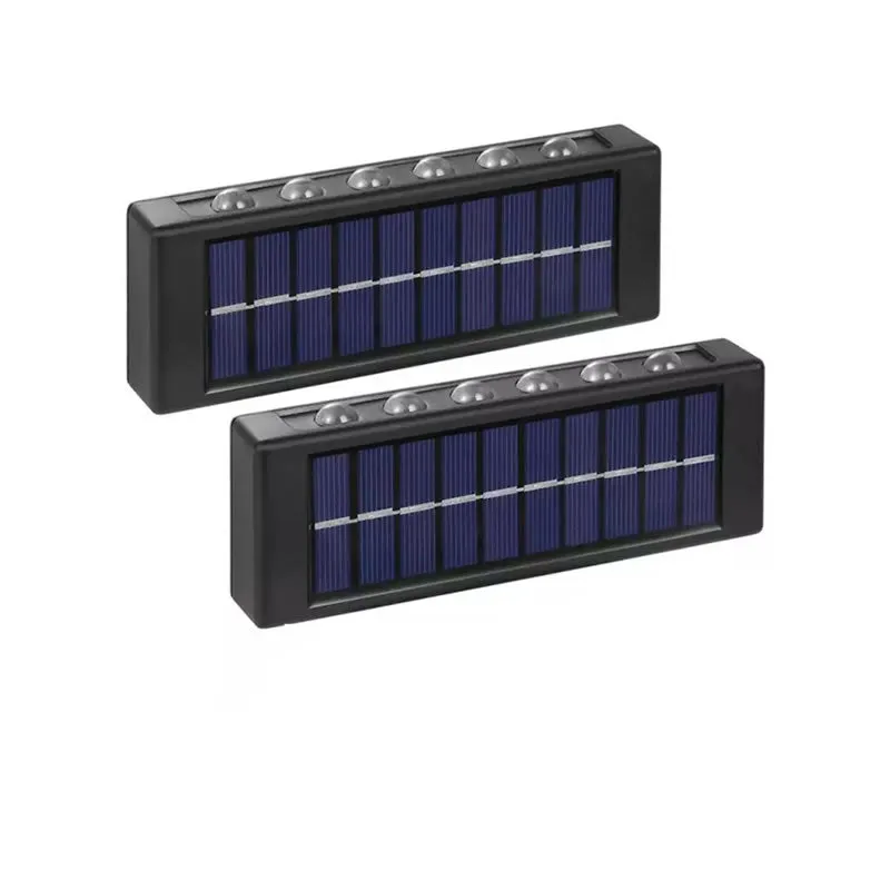 2 Piece Of Portable Solar Powered Up And Down Outdoor 12Led Light Fa-12