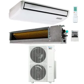 2-Zone Klimaire 20.8 SEER2 Multi Split Ducted Floor-ceiling Air Conditioner Heat Pump System 12 24