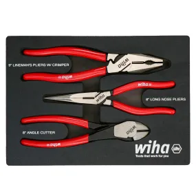 3 Piece Classic Grip Pliers and Cutters Tray Set