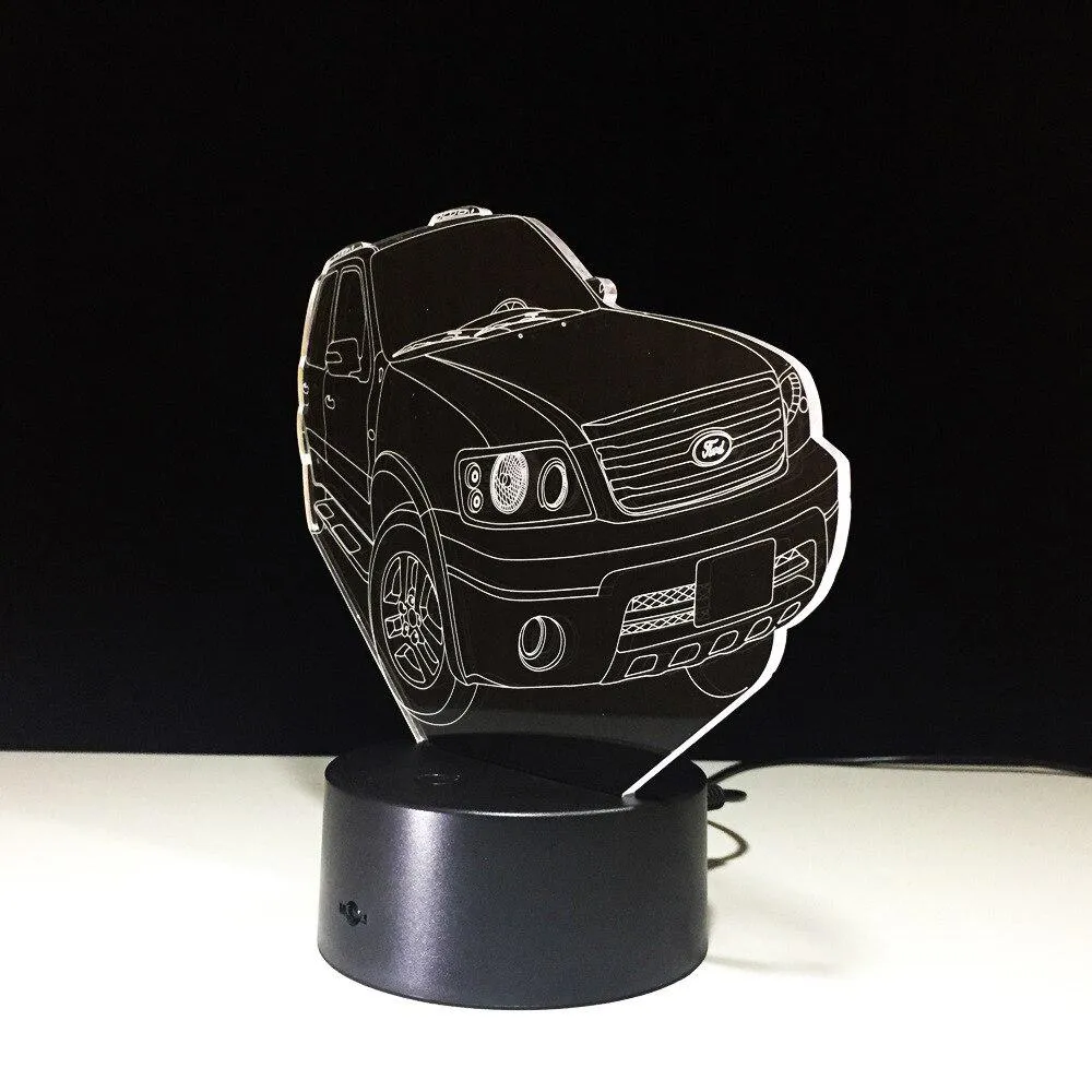 3D Car Led Night Lamp Notturne Light for Children Lamp Lamparas Sensor De Movimiento Usb Led Light