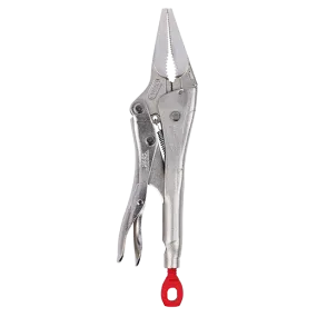 4 In. Torque Lock Long Nose Locking Pliers With Grip