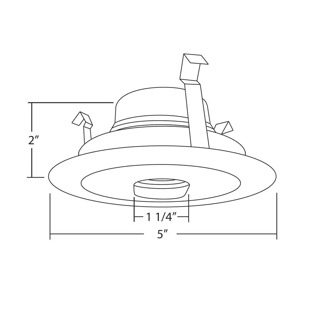 4 in. White Recessed Slot Aperture Trim for MR16 Bulb