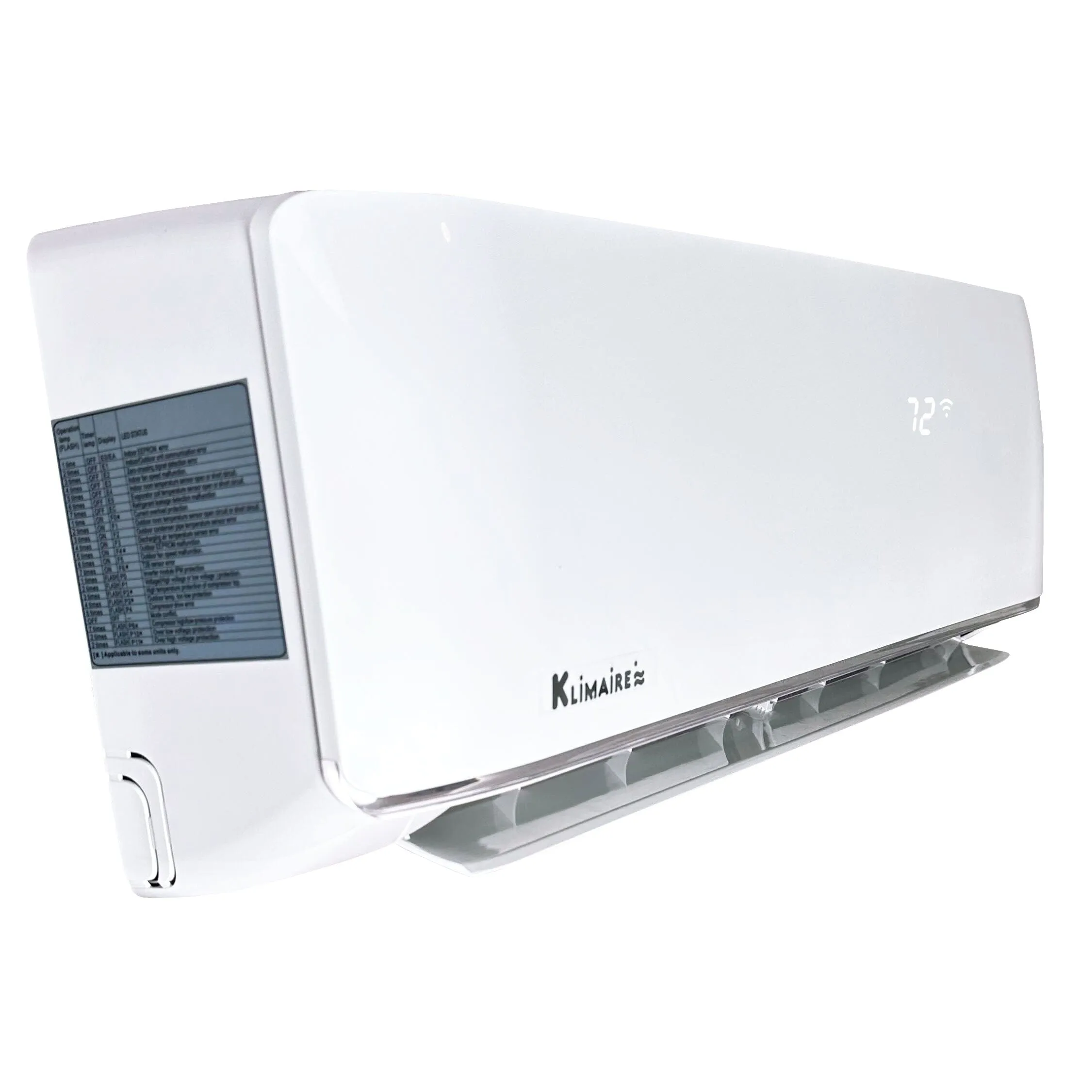 4-Zone Klimaire 21.1 SEER2 Multi Split Ceiling Cassette Wall Mount Air Conditioner Heat Pump System 12 12 12 24