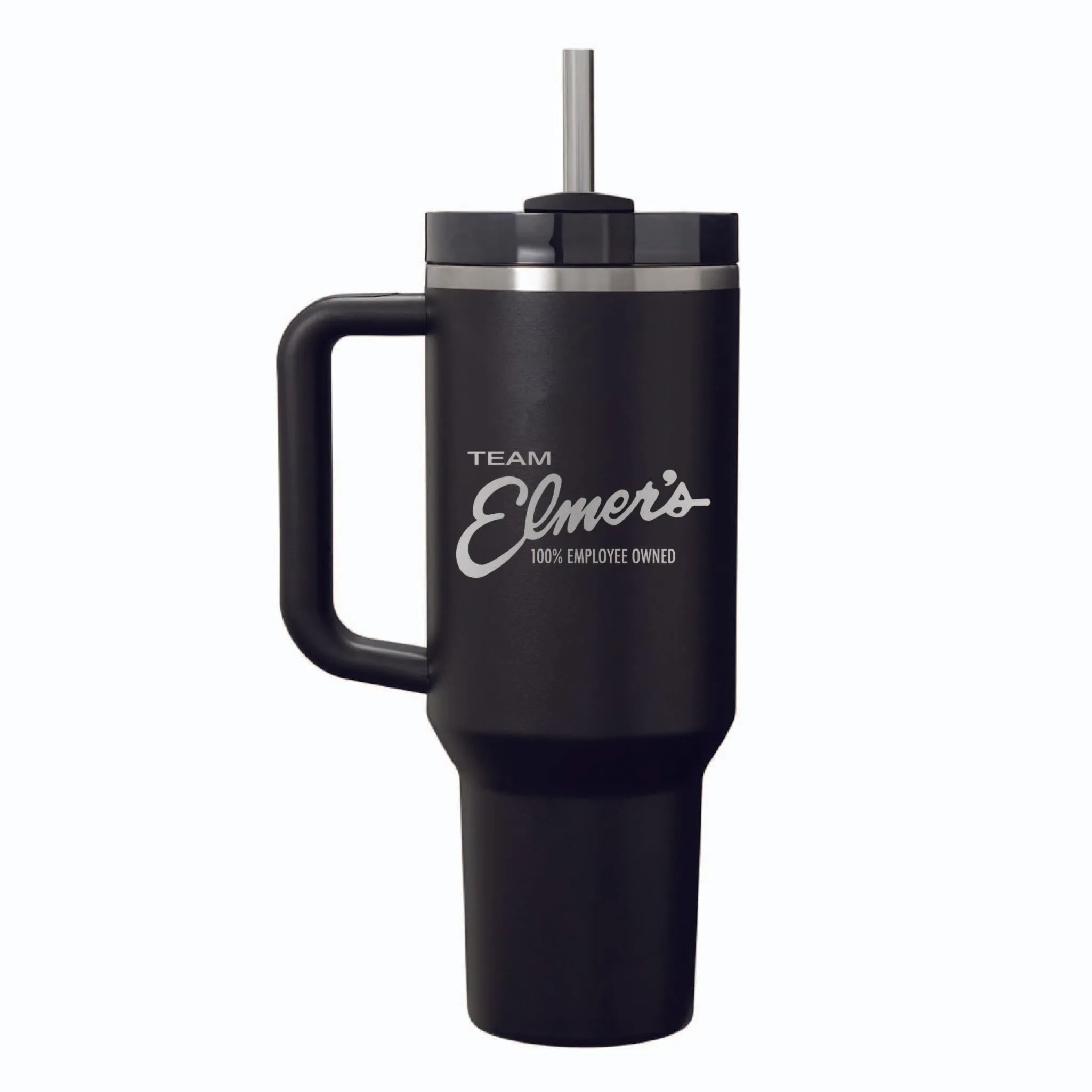 40oz Team Elmer's Laser Engraved Stanley Quencher H20 Flowstate Tumbler