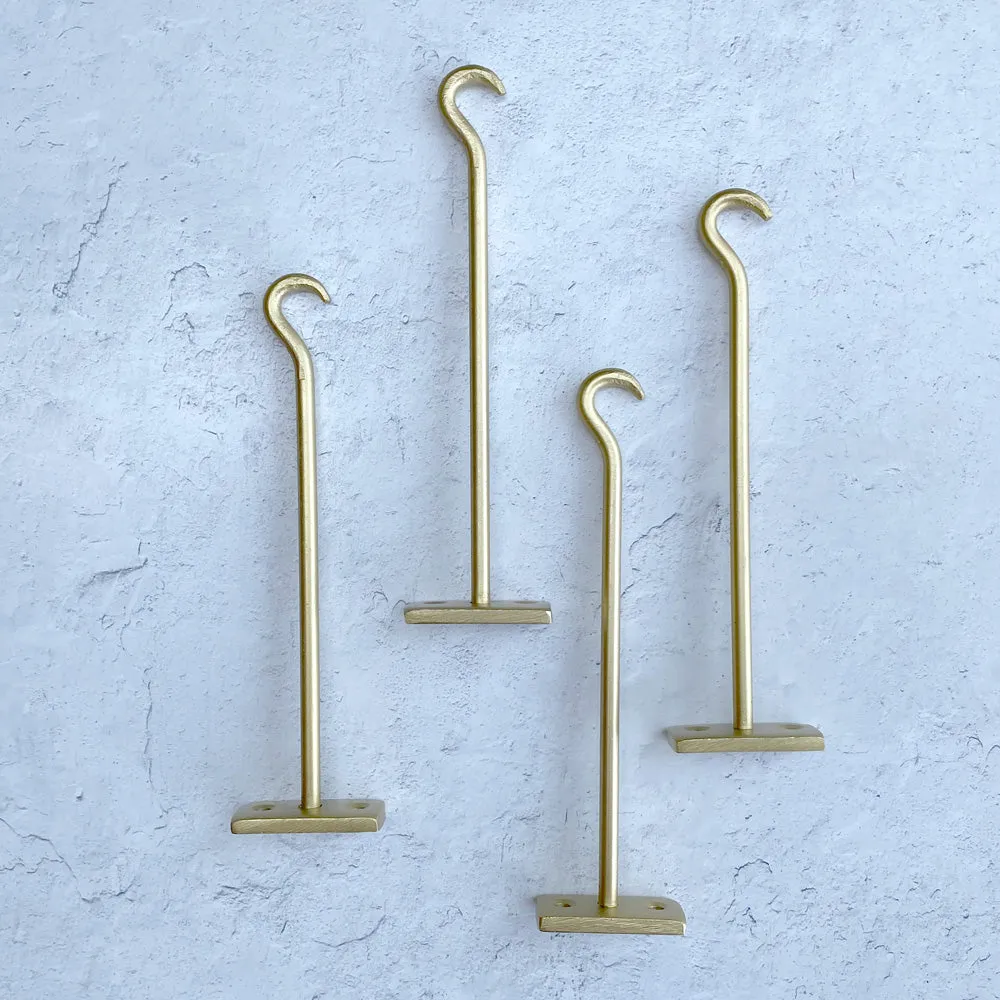 4" Brass Wall Hook