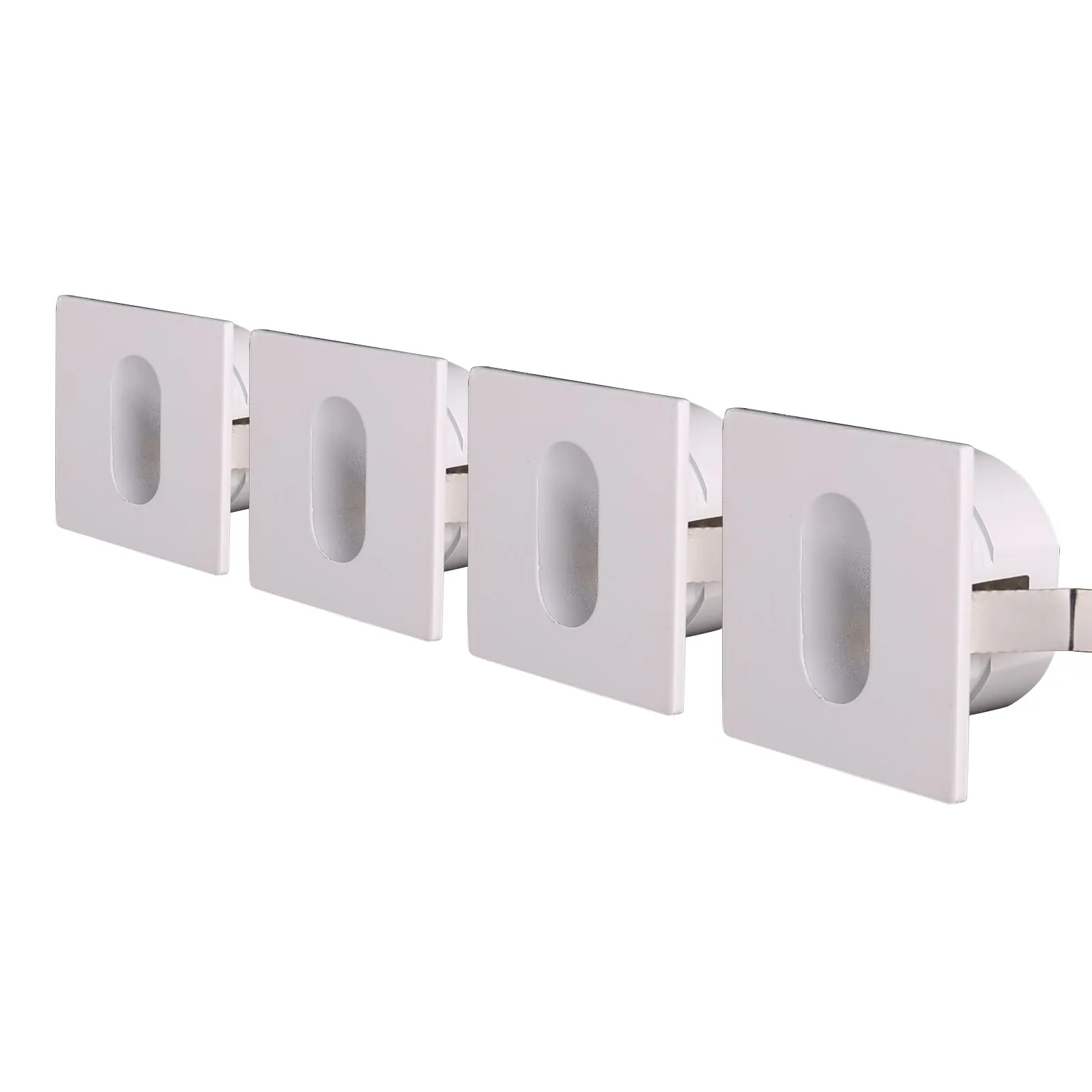 4X LED Aluminium Wall Recessed LED Stair Step Light 1W Warmwhite 3000k w/driver