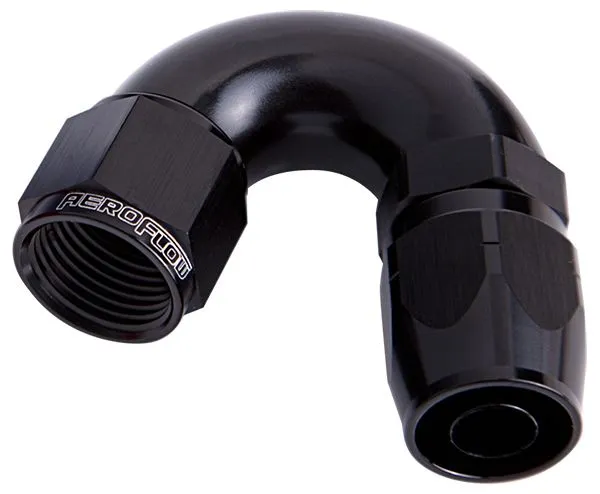 550 Series Cutter One-Piece Full Flow Swivel 150° Hose End -12AN AF555-12BLK