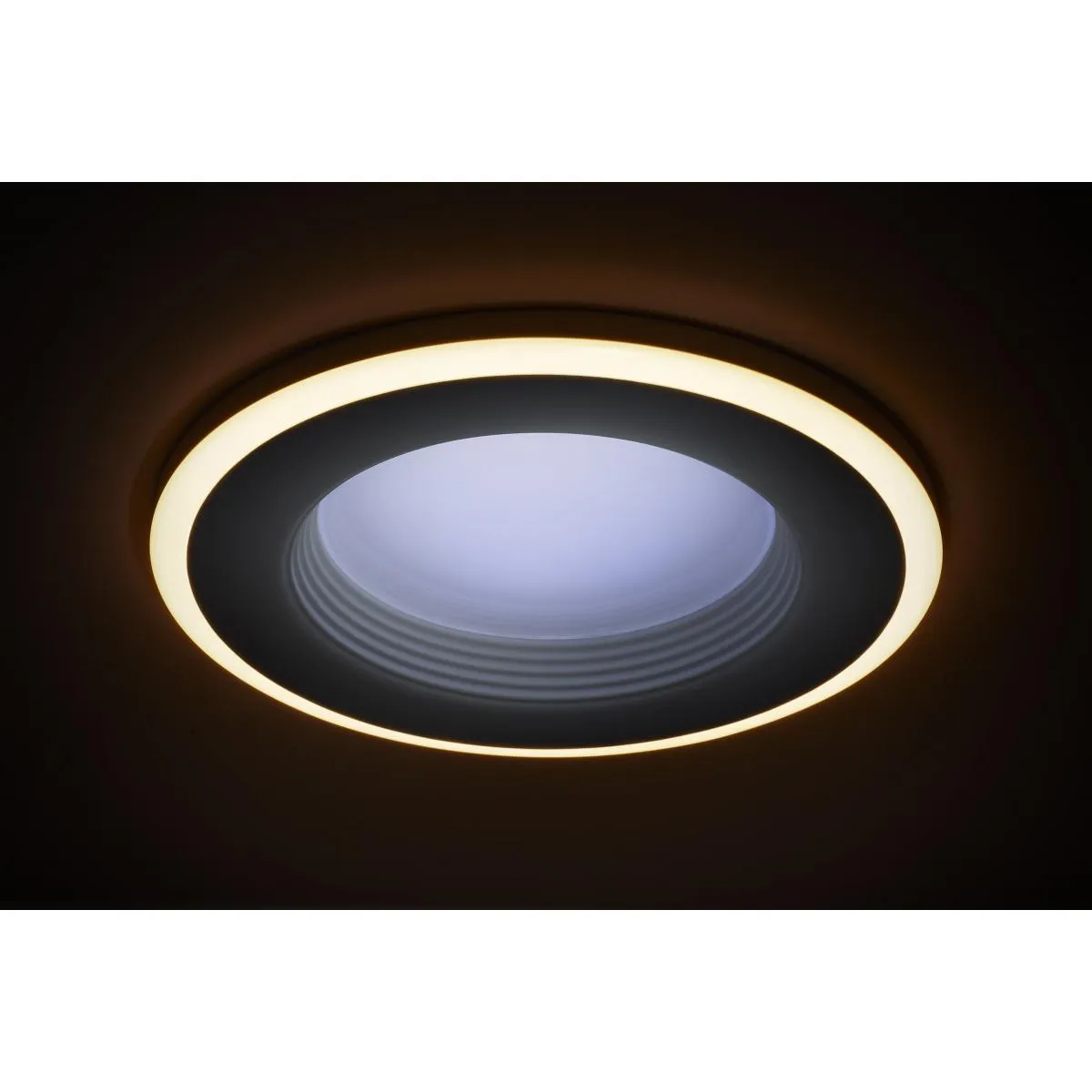 5/6 inch Deep Baffle LED Recessed Can Light with Night Light, 9 Watts, 800 Lumens, Selectable CCT