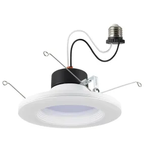 5/6 inch Deep Baffle LED Recessed Can Light with Night Light, 9 Watts, 800 Lumens, Selectable CCT