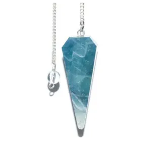 6-sided Green Fluorite pendulum