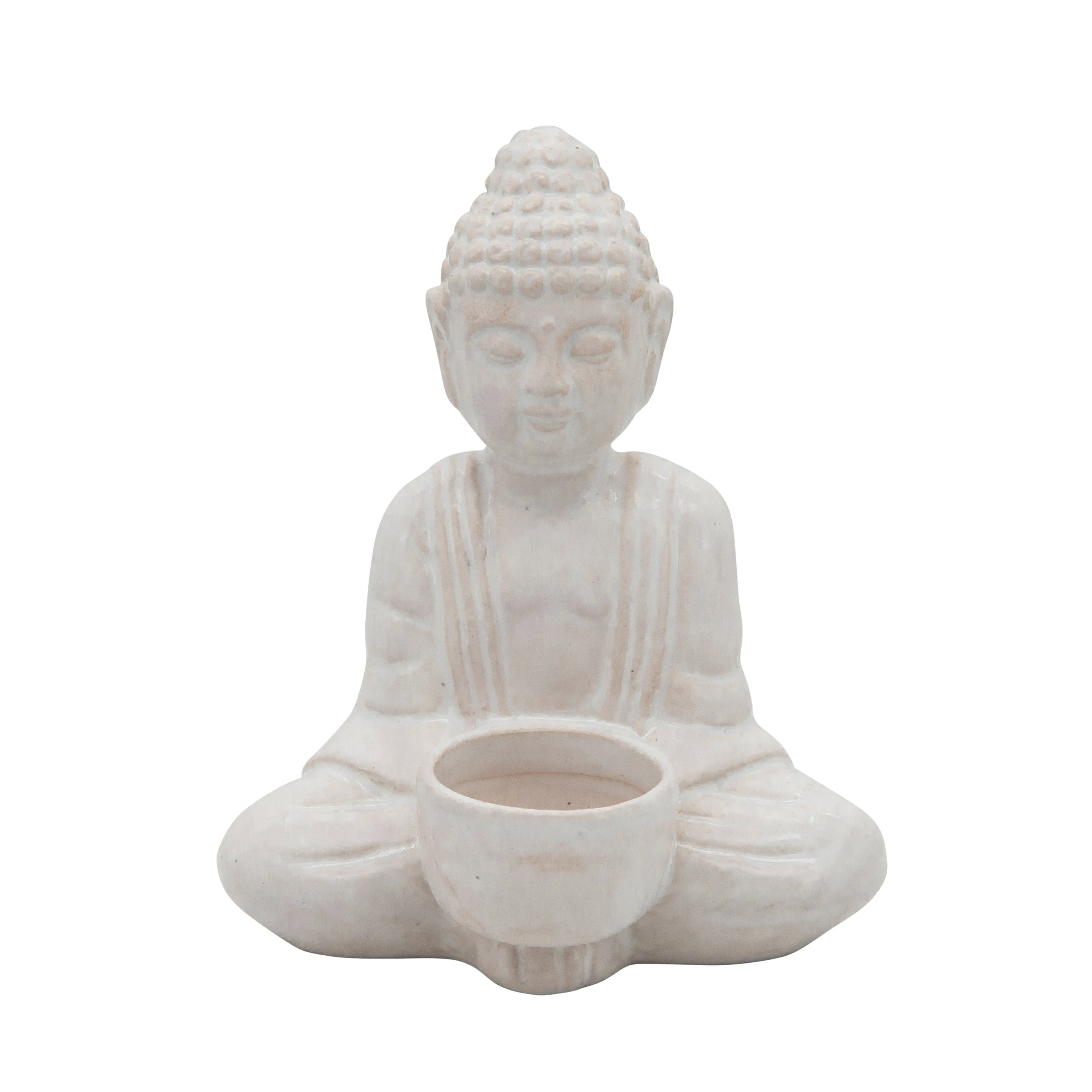 6" Mini Buddha, White