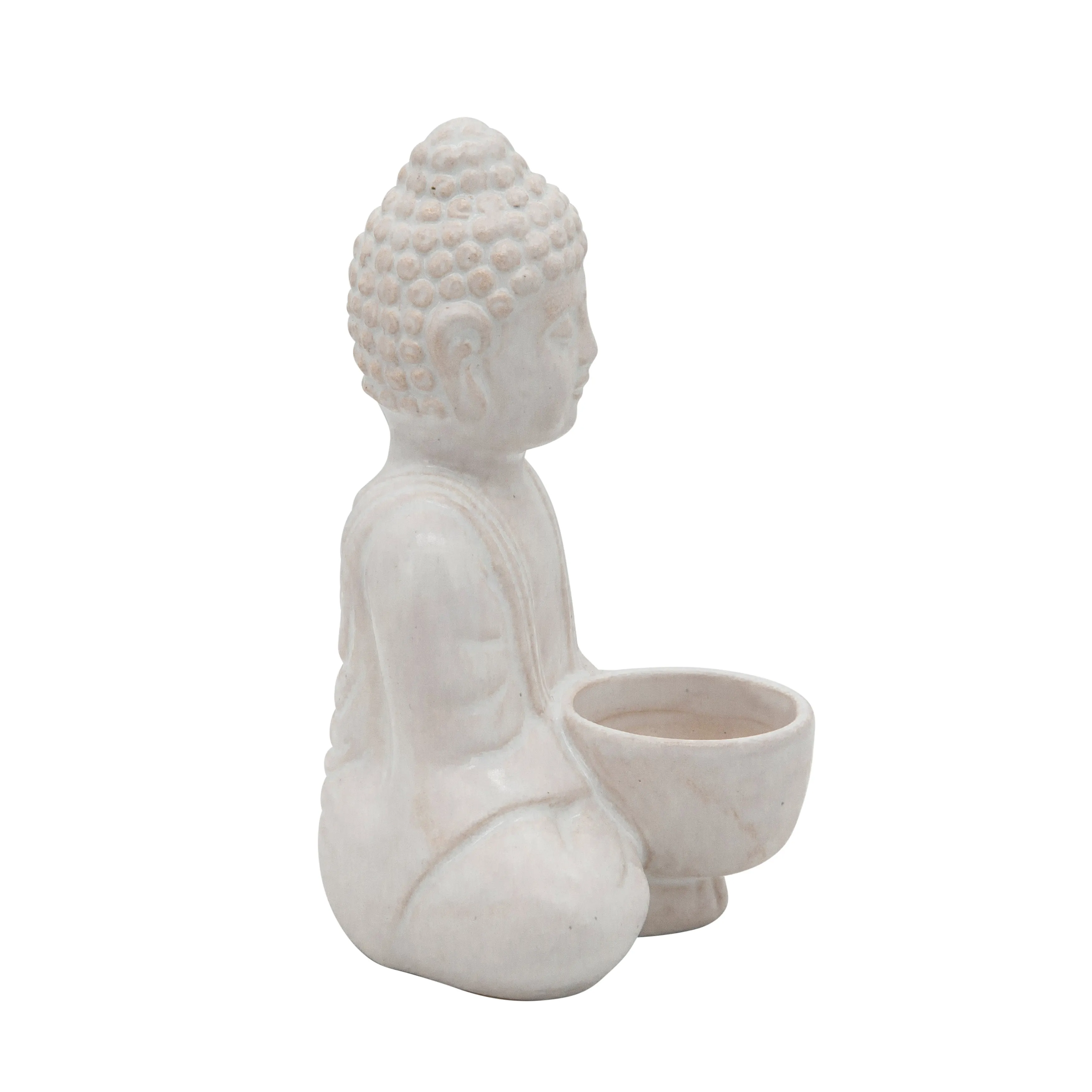 6" Mini Buddha, White