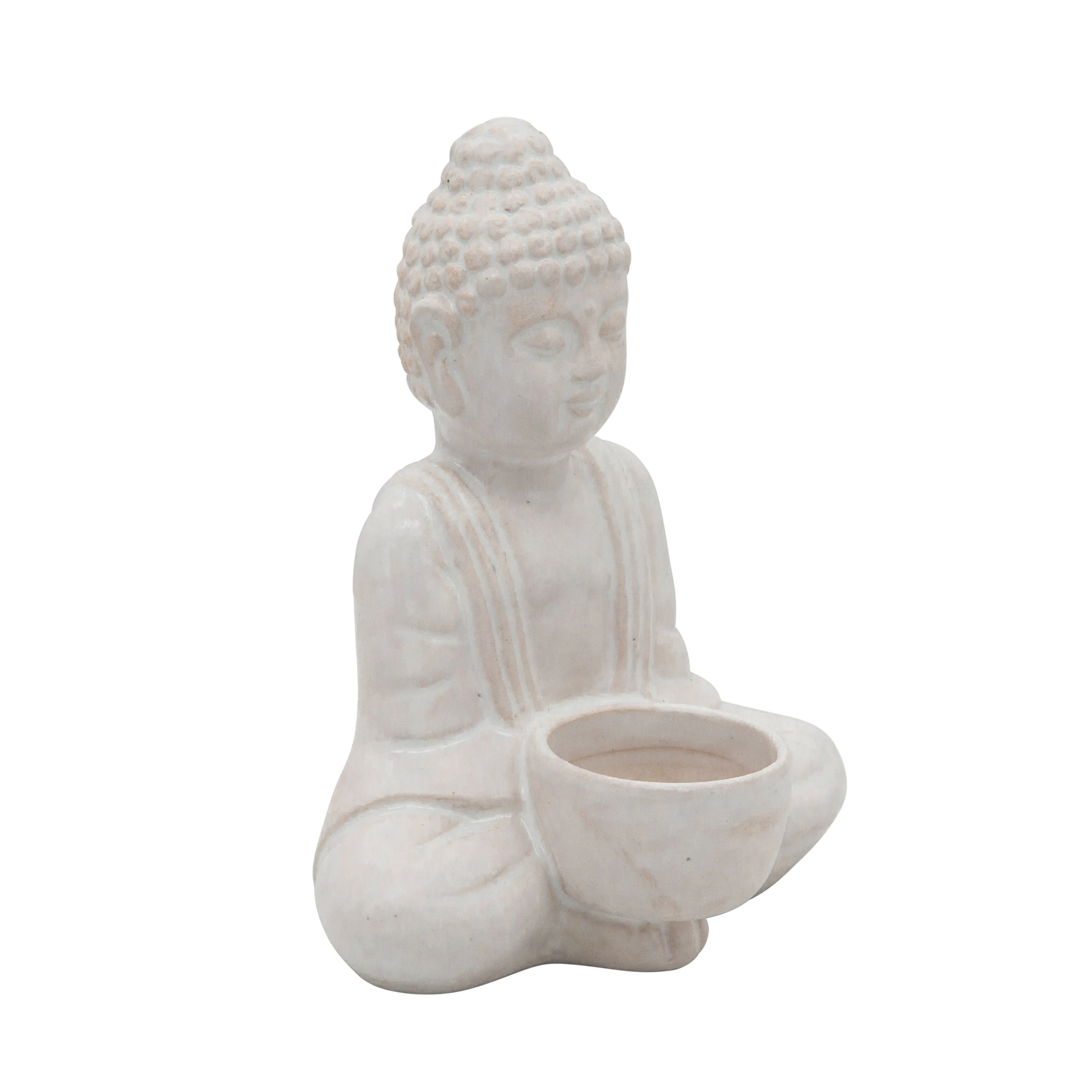 6" Mini Buddha, White