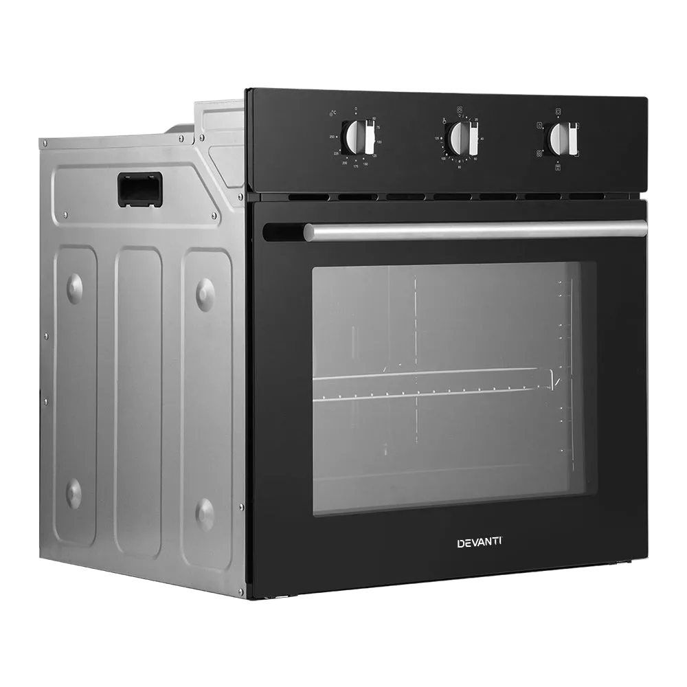 70L Stainless Steel Electric Wall Oven, 10AMP, 5 Modes - Devanti