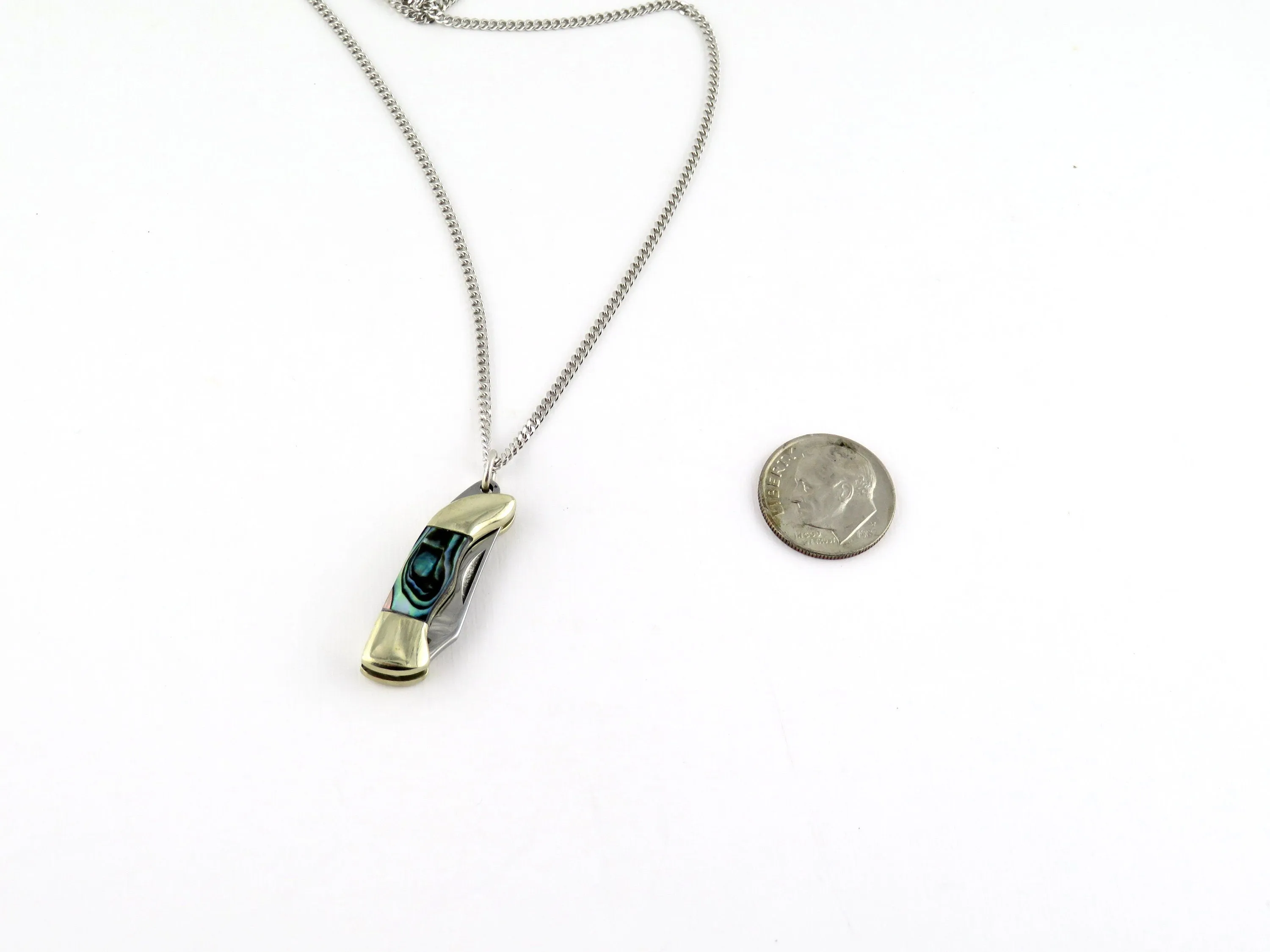 Abalone Mini Knife Necklace - Medium