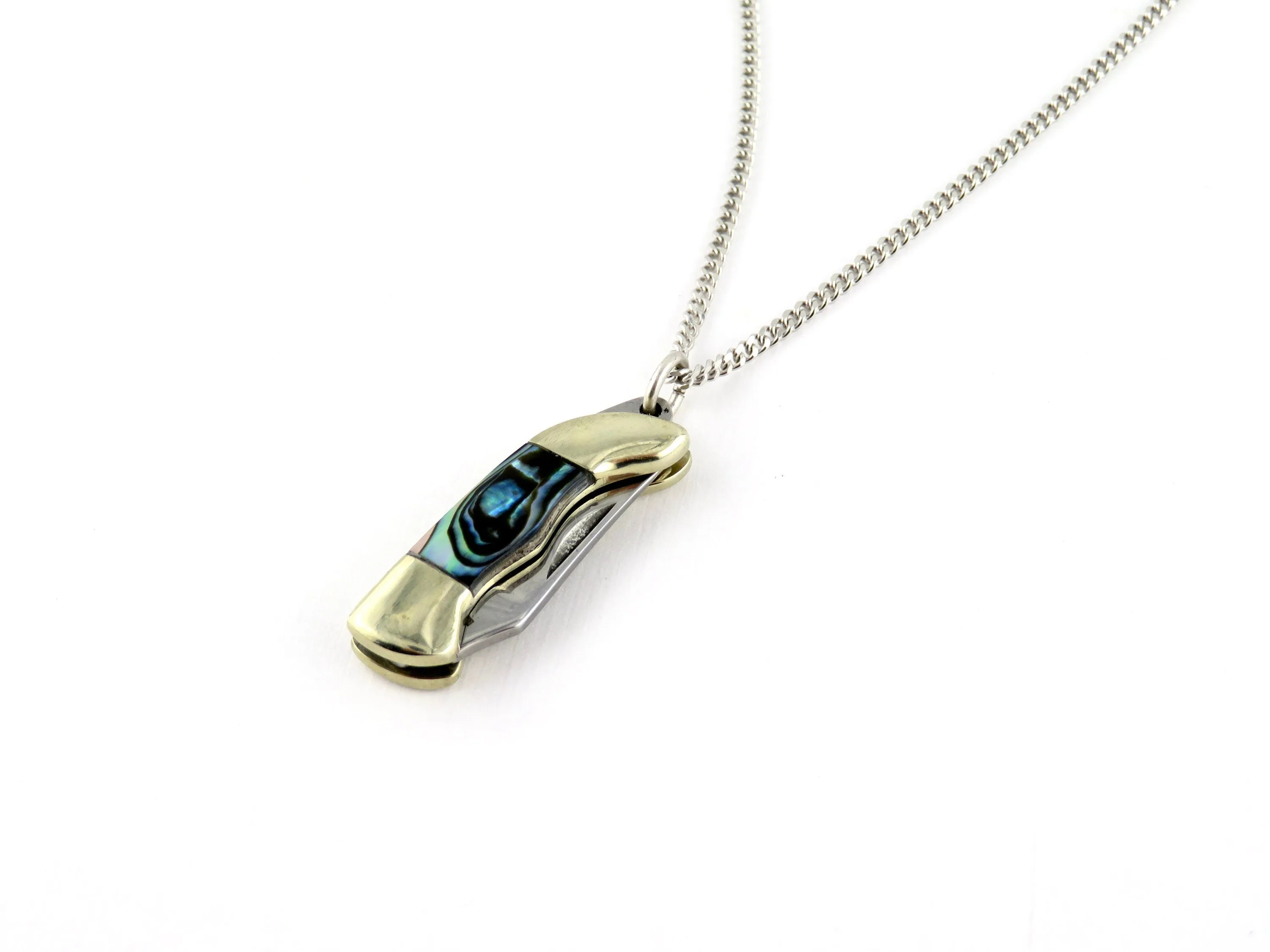 Abalone Mini Knife Necklace - Medium