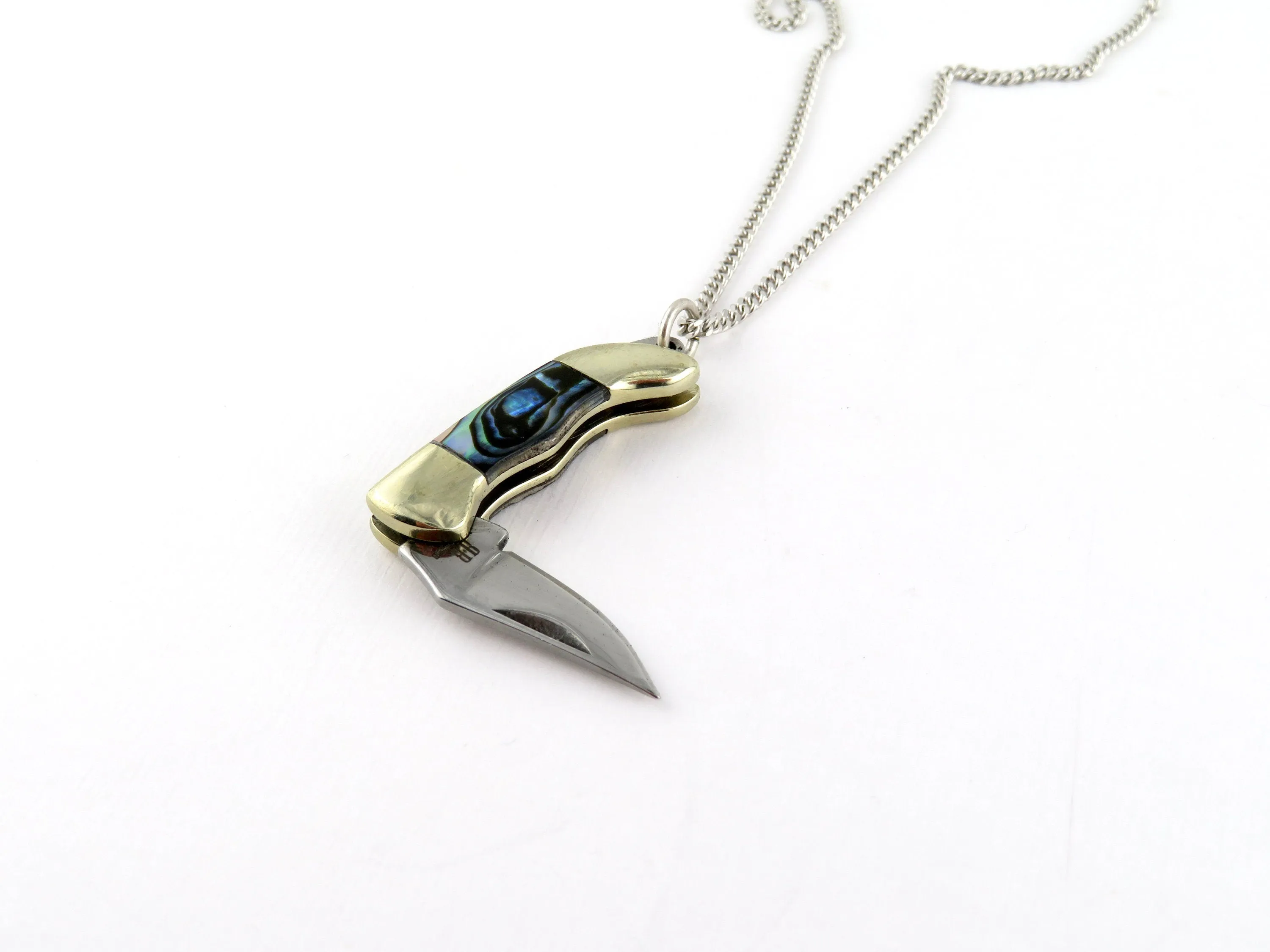 Abalone Mini Knife Necklace - Medium