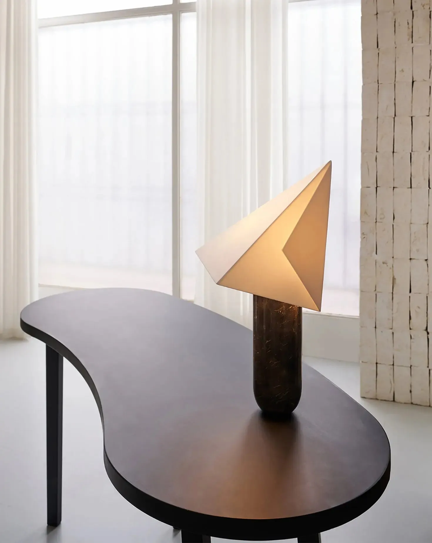 Acme Black Marble Table Lamp