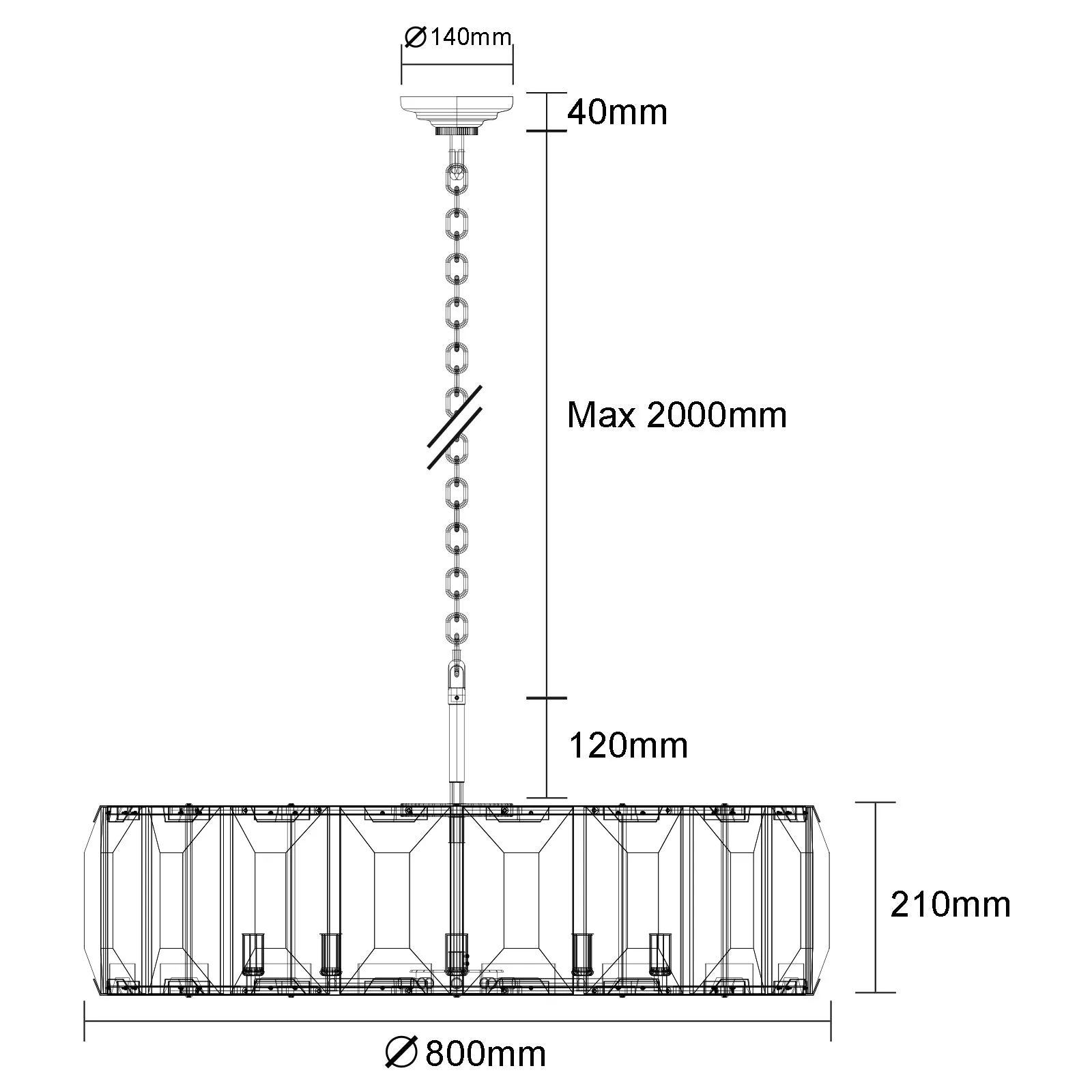 ALLYSON 800mm Contemporary K9 Crystal Chandelier 10*E14