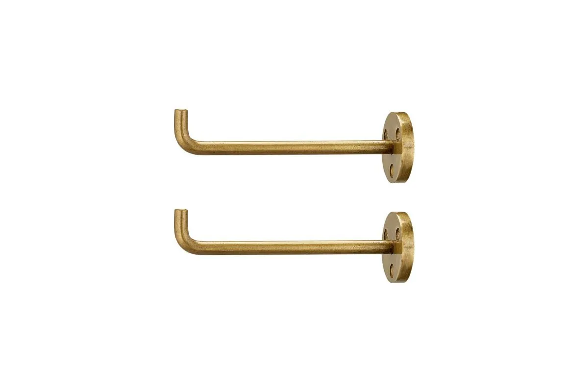 Aniko Iron Hook - Brass (Set of 2)