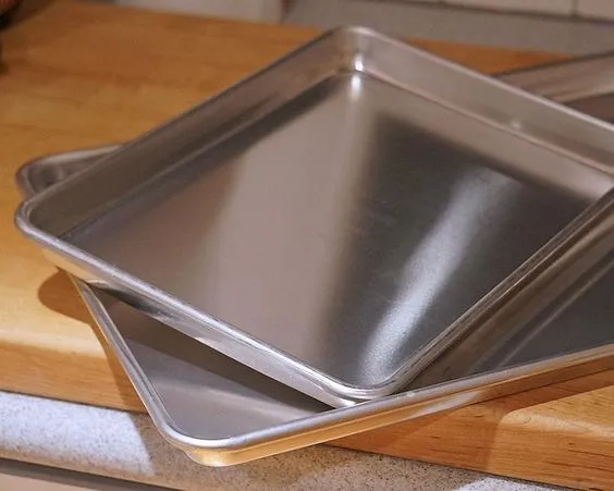 Anygleam 25*16 inch Baking Pan Tray Aluminum Sheet Rectangular Bakeware Kitchen Oven Food Tools