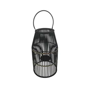 Bamboo 17" Lantern, Black