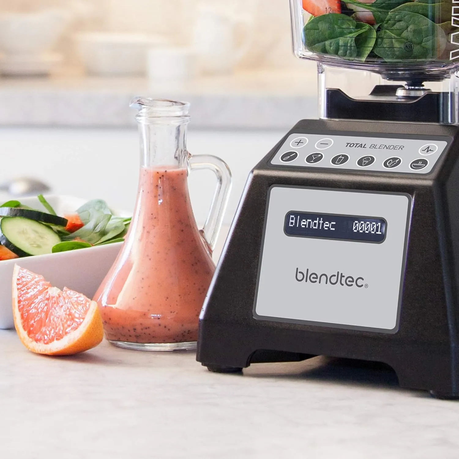 Blendtec Total Classic Original WildSide  90oz Jar Professional Grade Power Blender Black - Certified Refurbished