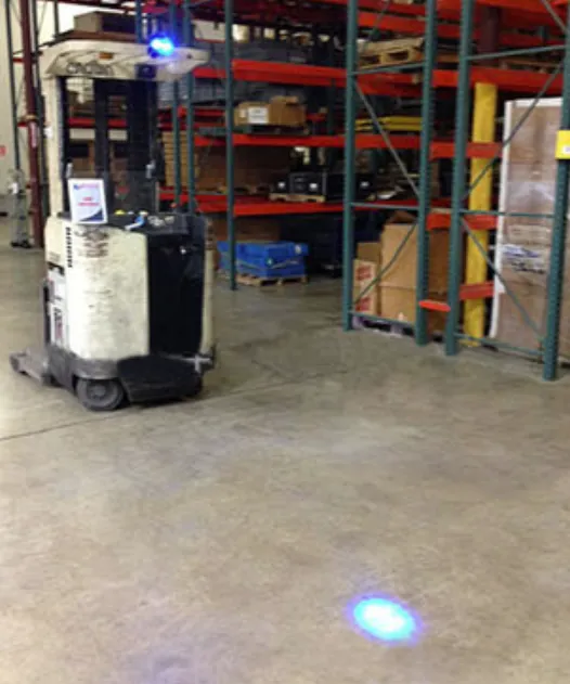 Blue LED Forklift Pedestrian Safety Warning Spotlight