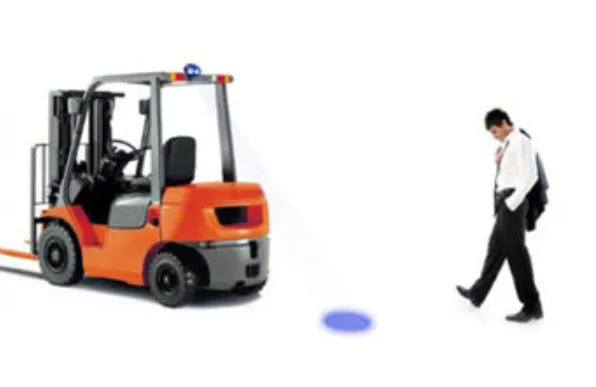 Blue LED Forklift Pedestrian Safety Warning Spotlight