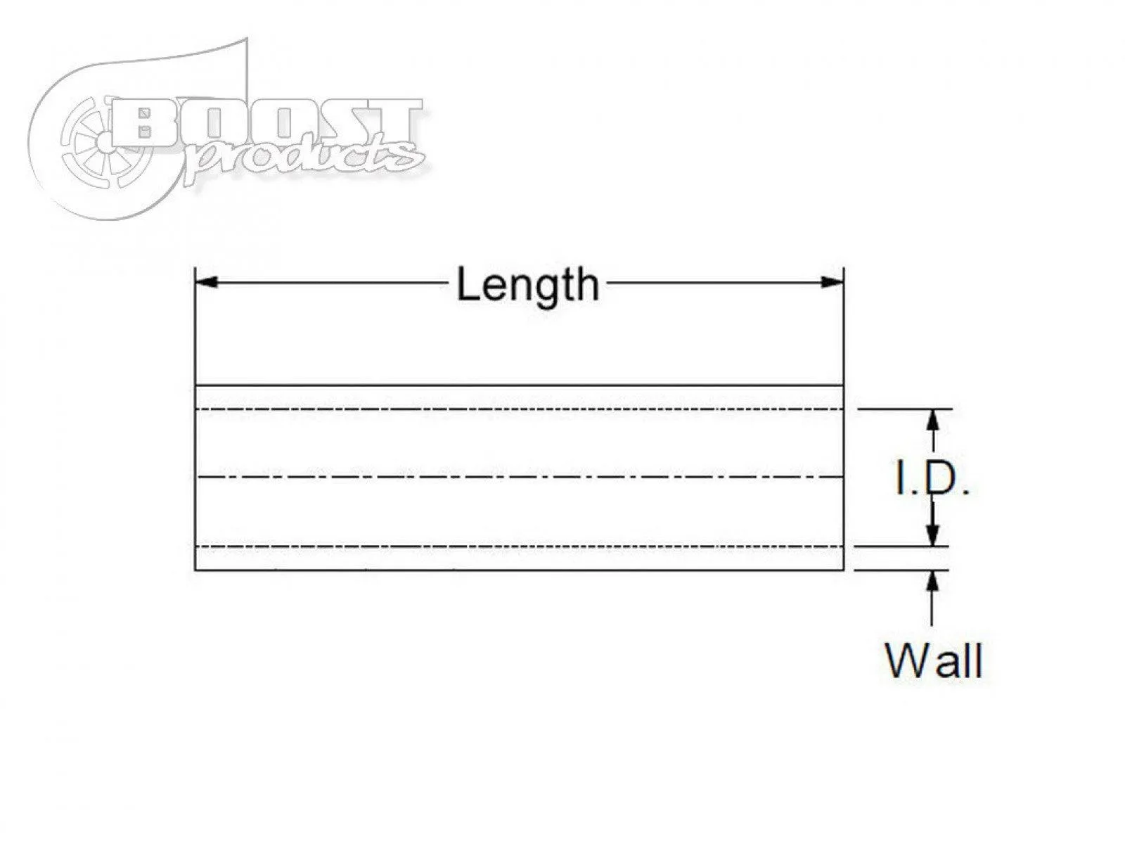 BOOST Products Silicone Coupler 65mm (2-9/16") ID, 75mm (3") Length, Black