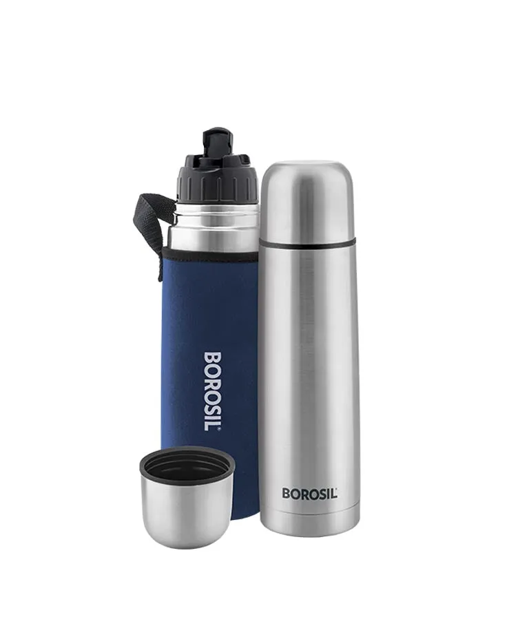 Borosil Thermo Flask, Blue