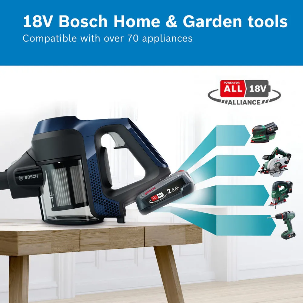 Bosch BBS611GBKIT Unlimited Serie 6 ProClean Cordless Cleaner Plus Additional Battery