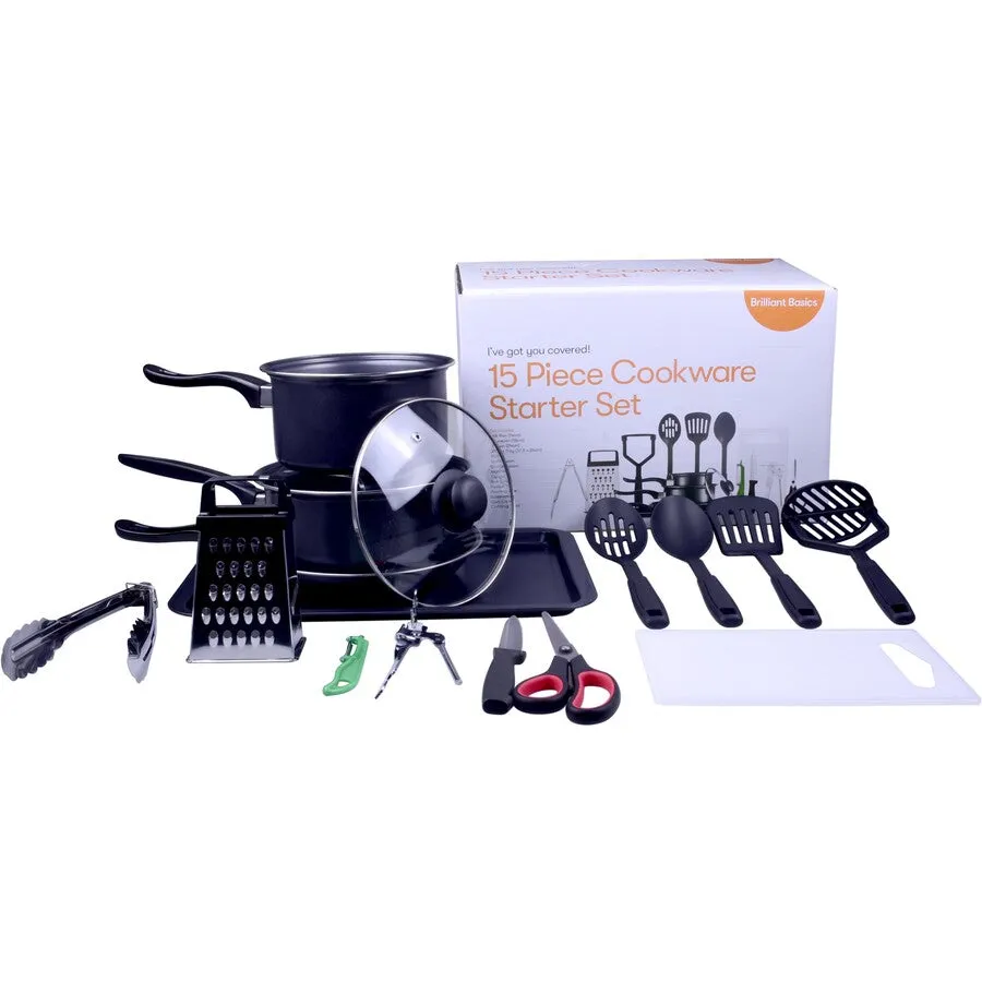 Brilliant Basics Starter Set Cookware 15 Pieces