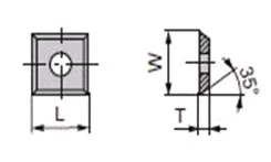 Carbide Insert Knife 12mm x 12mm x 1.5mm -BOX OF 10