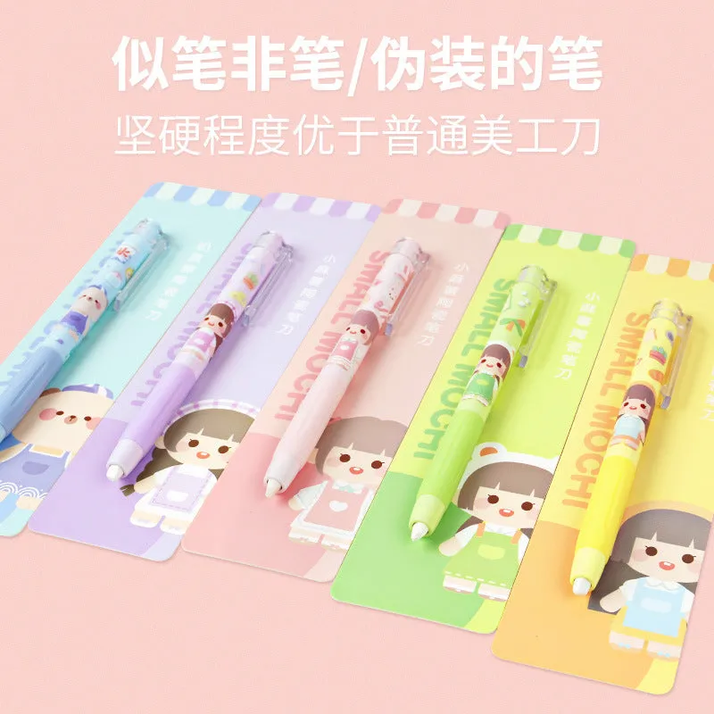 Cartoon cute girl with ceramic knife pen Paper cutter pen#P2230