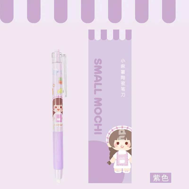 Cartoon cute girl with ceramic knife pen Paper cutter pen#P2230