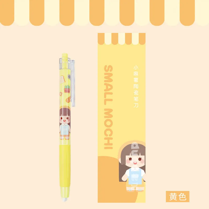 Cartoon cute girl with ceramic knife pen Paper cutter pen#P2230