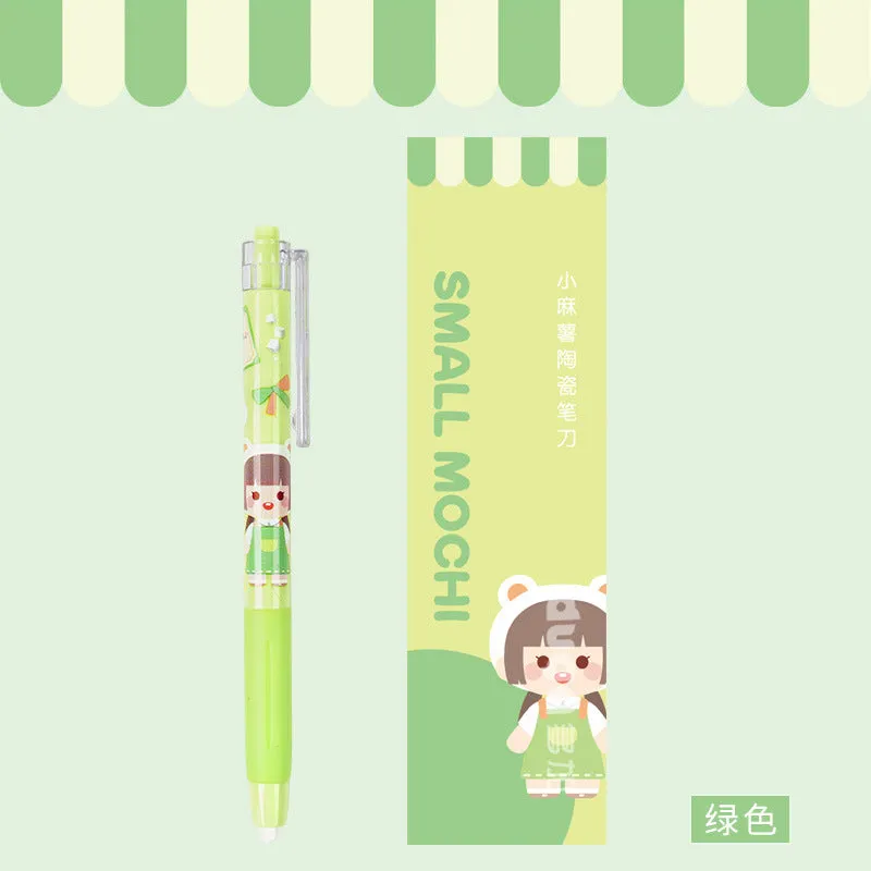 Cartoon cute girl with ceramic knife pen Paper cutter pen#P2230