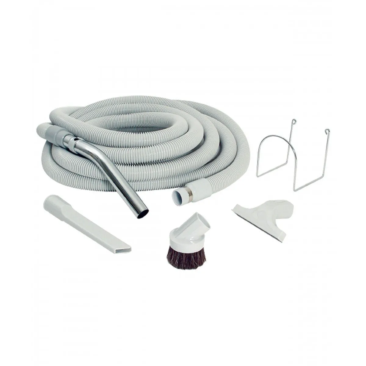 Central Vacuum Kit - Hose 30' For Garage - Grey