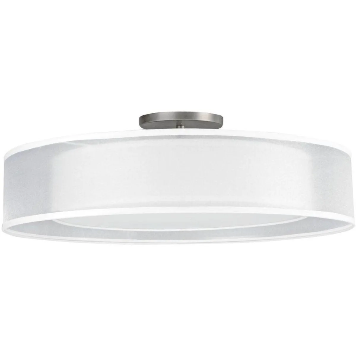 Cortez 24 in. LED Semi flush Mount Light Selectable CCT Satin Nickel finish