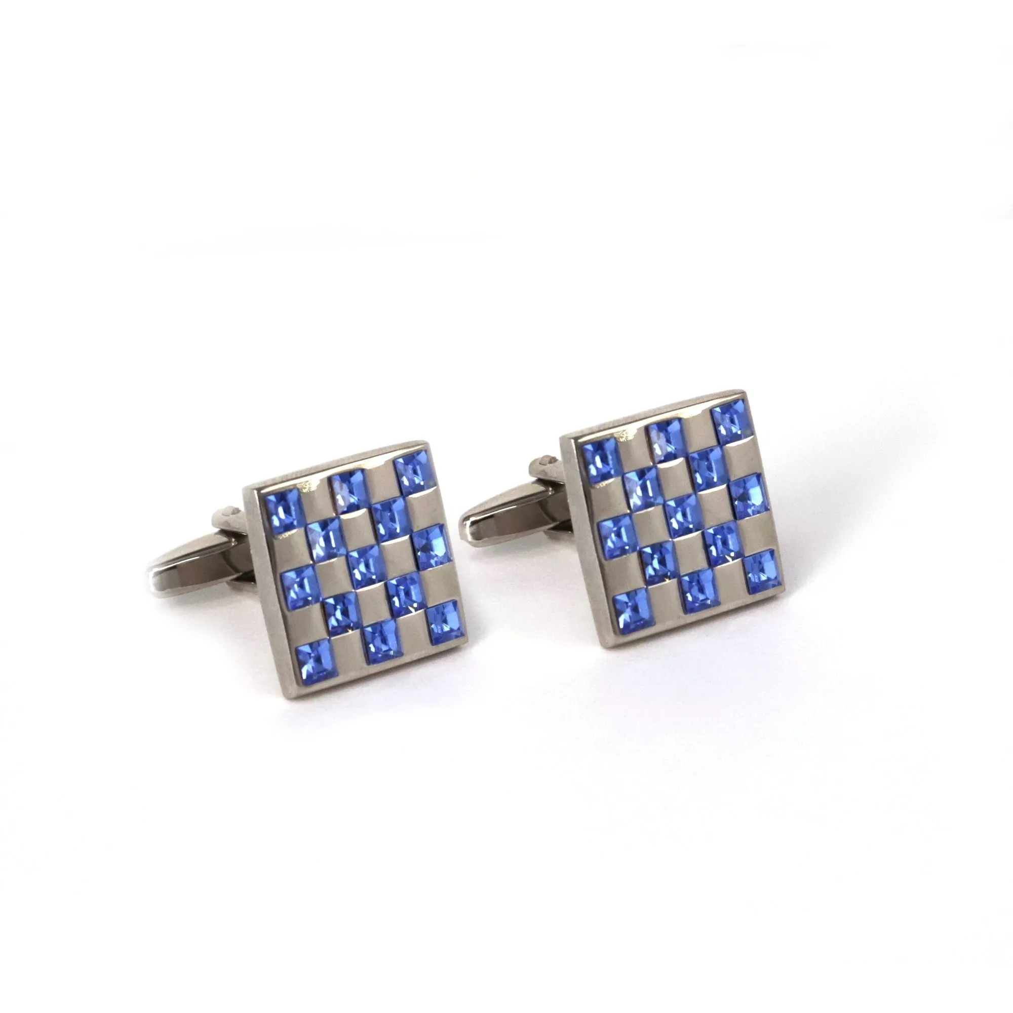 Crystal Checkered Pattern Cufflink (Online Exclusive)