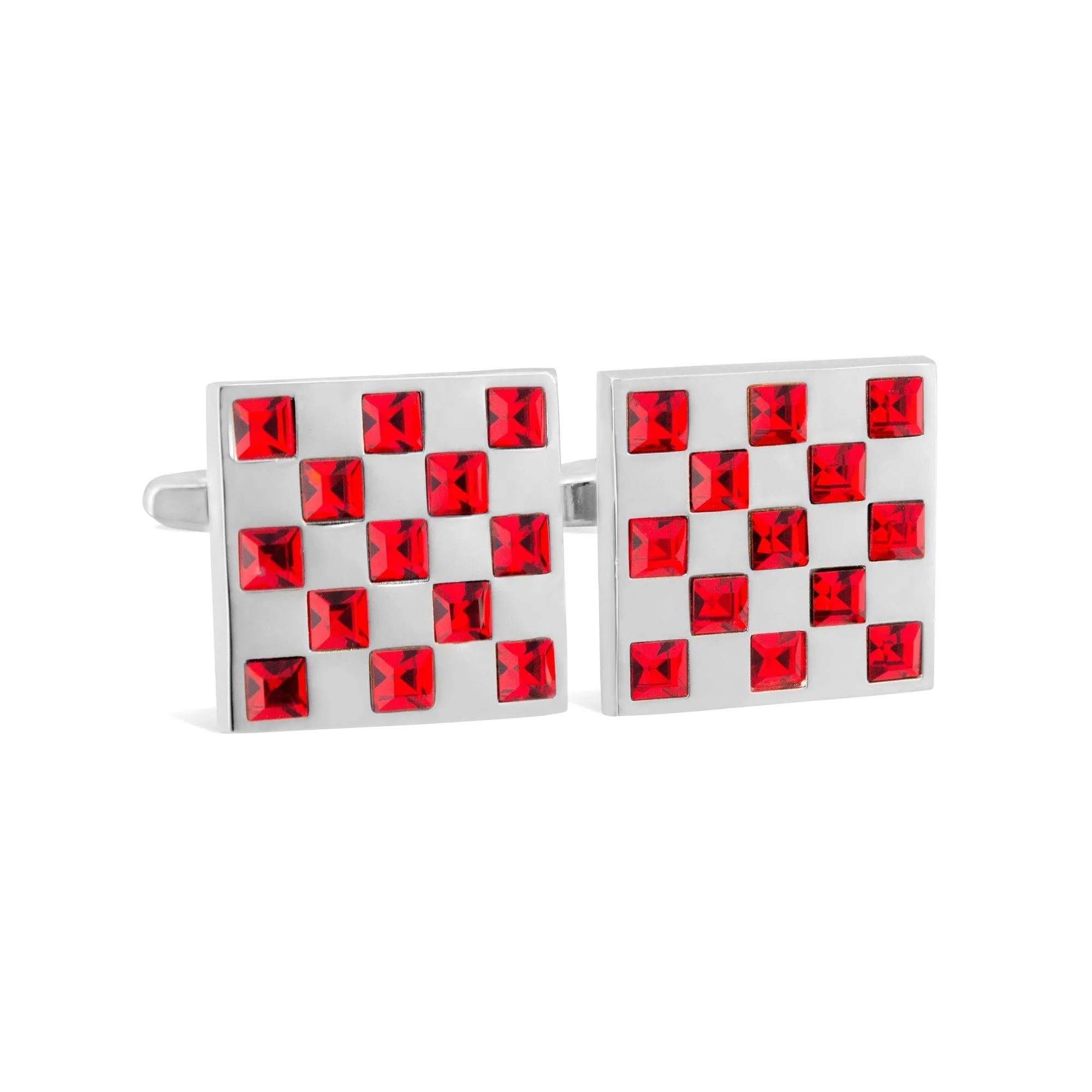 Crystal Checkered Pattern Cufflink (Online Exclusive)