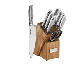 Cuisinart Classic 10 Pieces Stainless Steel Hammered Knife Block Set