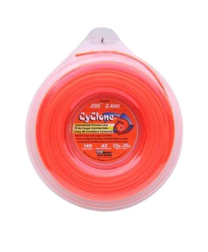 Cyclone .095-Inch-by-140-Foot Spool Commercial Grade 6-Blade 1/2-Pound Grass Trimmer Line, Orange CY095D1/2-12