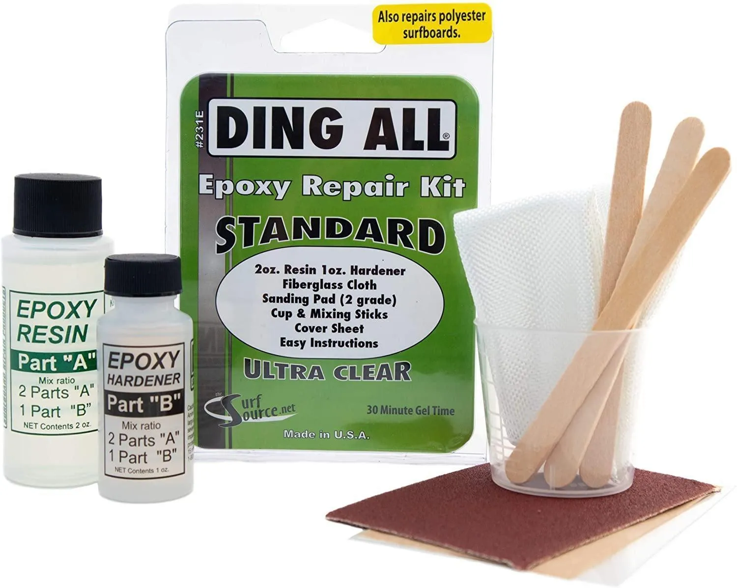 Ding All Standard 3oz Epoxy Kit for Surfboard Repair