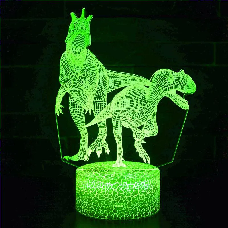 Dinosaur Tyrannosaurus Rex LED 3D Night Light Cartoon Light Children Christmas Birthday Gift BabyToy